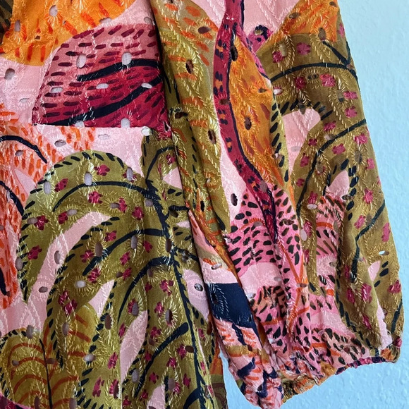 Kourt Robbie Dress Multi Palm Print L - Picture 15 of 16